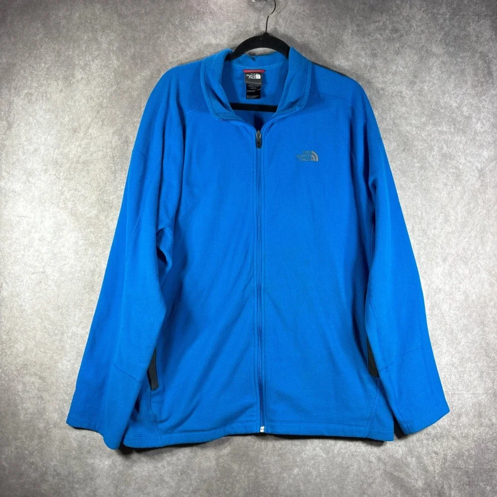 The North Face Fleece Jacket Mens XXL Blue TKA 100 Full Zip Lightweight Gorp